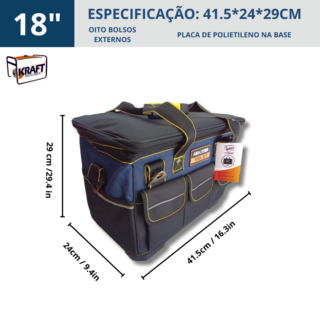 BOLSA DE FERRAMENTAS 18 POLEGADAS - REFORADA