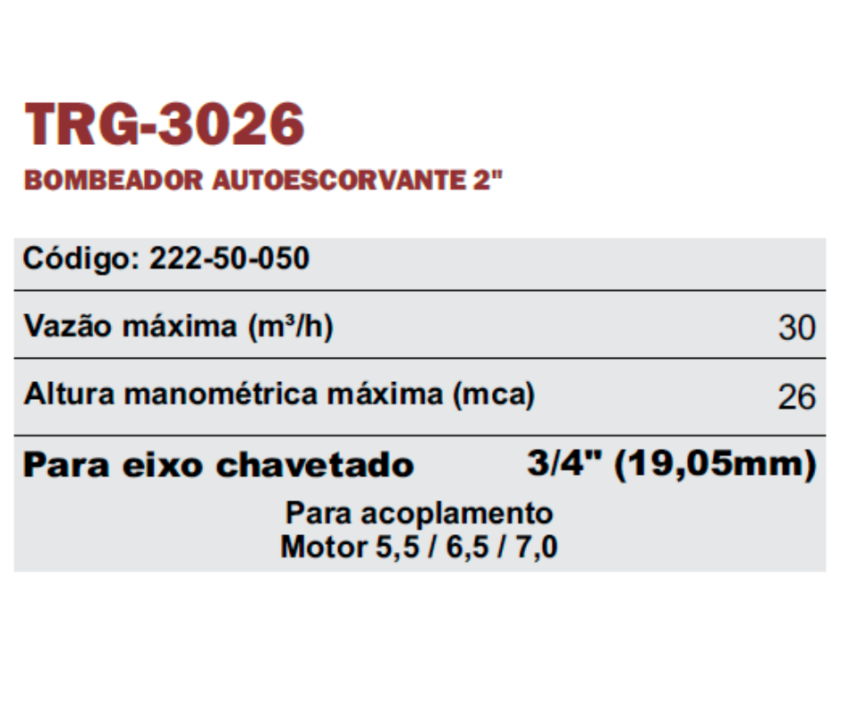 BOMBEADOR AUTOESCORVANTE 2P TOURO TRG-3026