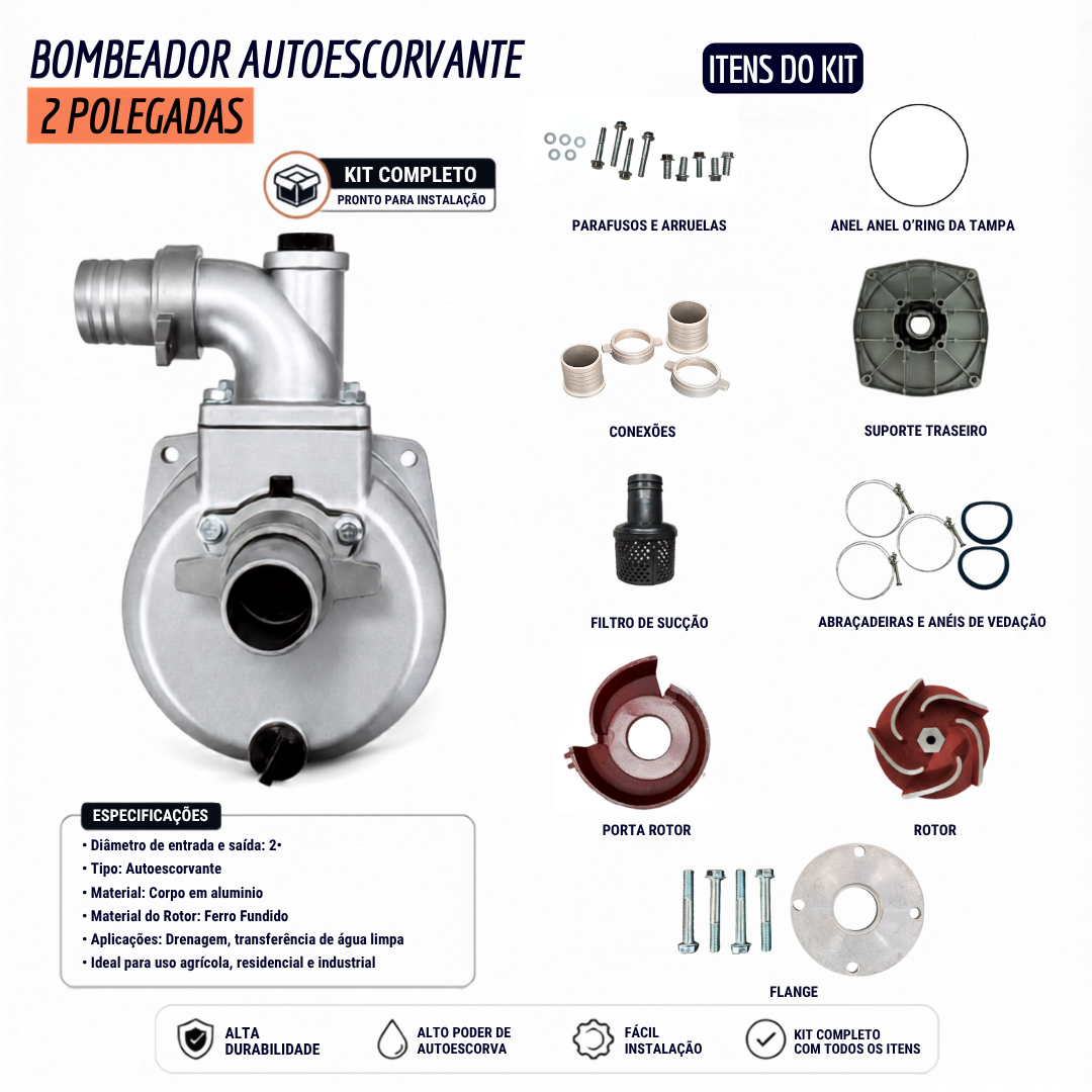 BOMBEADOR AUTOESCORVANTE 2P TOURO TRG-3026